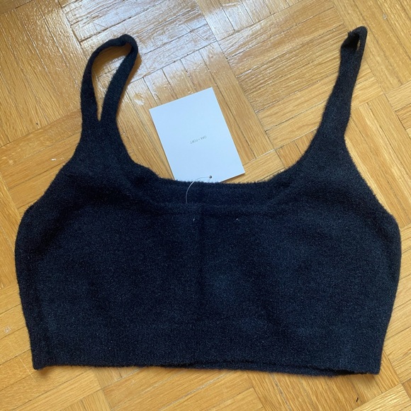 OAK + FORT Cropped Sweater Tank Black M - Picture 4 of 5